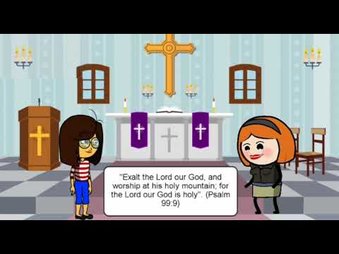 eXalt the Lord our God - Psalms 99:9 - Kids Bible verse song - alphabet X - cartoon animation