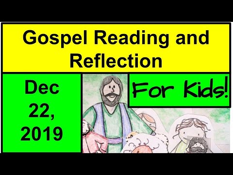 Gospel Reading and Reflection for Kids - December 22, 2019 - Matthew 1:18-24