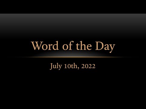 TURFJC Word of the Day for July 10th, 2022: Job 38:36