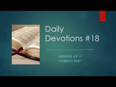 "Our Sabbath Rest" - Hebrews 4:9-11