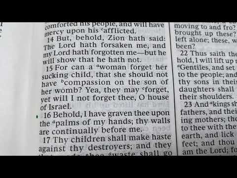 God hasn’t forgotten you: 1 Nephi 21:14-16, Isaiah 49:14-16