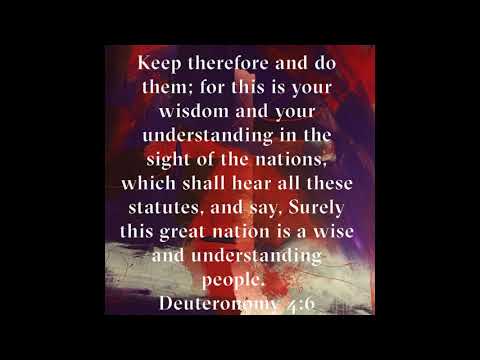 Deuteronomy 4:4-6 Song (KJV)