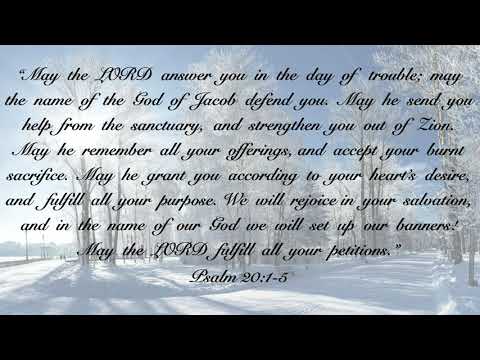Bible Verse of The Day  (BVOTD) - Psalm 20 : 1 - 5