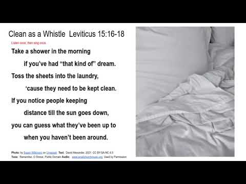 Leviticus 15:16-18  Clean as a Whistle