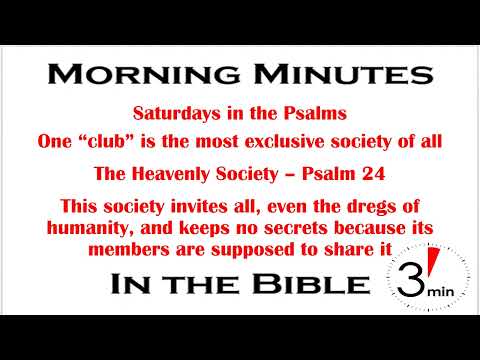 God’s Exclusive Club Psalm 24:1-4