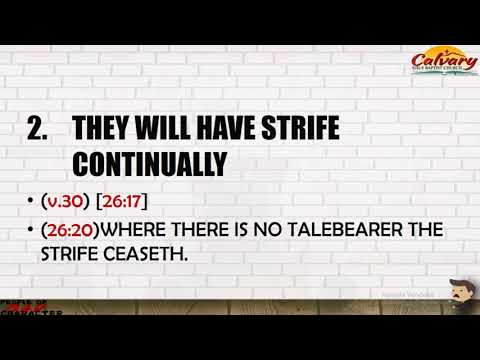 Proverbs 3:29-35, People Of Bad Character