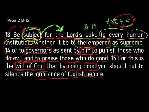 1 Peter 2:13-25 // Be Subject for the Lord's Sake