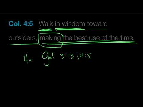 Verse by Verse: Colossians 4:5