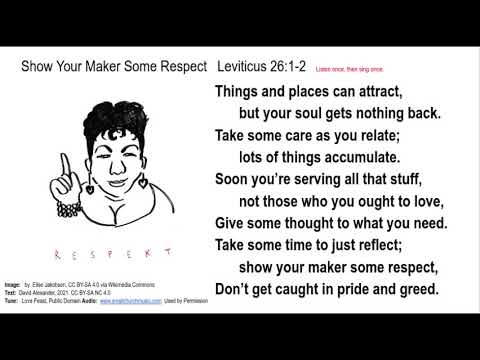 Leviticus 26:1-2   Give Your Maker Some Respect