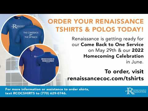 Renaissance CoC - Sunday Worship Service - 8:00am