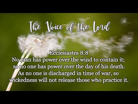Ecclesiastes 8:8 The Voice of the Lord  May 26, 2022 by Pastor Teck Uy