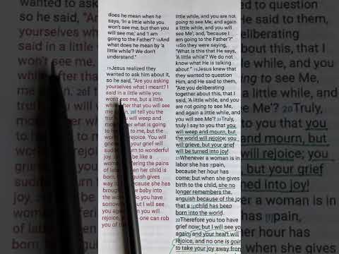 The reading of John 16:16–19