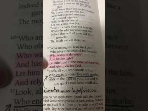 In the dark?  Isaiah 50:10-11