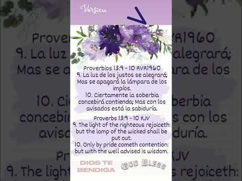 Versiculo Del Dia/Today's Verse: Proverbios/Proverbs 13:9-10