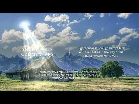 Psalm 85:13 - Short Bible commentary
