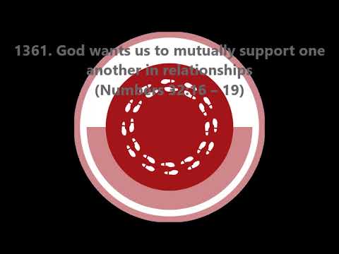 1361. God wants us to mutually support one another in relationships (Numbers 32:16–19)