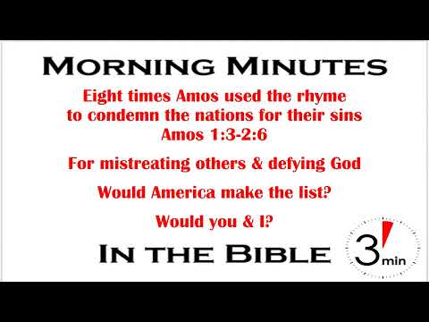 Going Around The Sinful Bush Amos 1:3-2:6