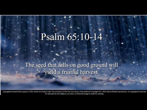 15th Sunday – OT – A - Psalm 65:10–14 - The seed that falls on good