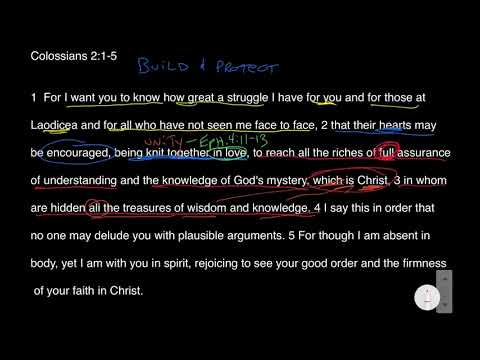 To Build and Protect - Colossians 2:1-5 Bible Study