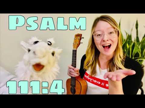 Psalm 111:4 Bible Memory Verse Song By Psalmist Laura feat. Lilly the Llama