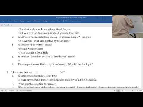 Boksoon Kim Bible Study Luke 4:1-13 The Temptation of Jesus