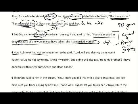 Passage Breakdown - Genesis 20:1-21:7 |  Sojourners, Strangers, and Exiles Week 11