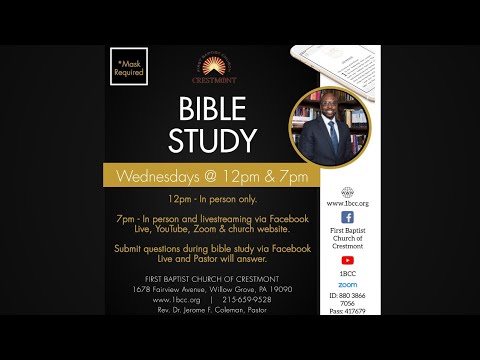 Bible Study: "Faithful to Serve - Finish What You Started" (Ezra 6:14-22) - Dr. Jerome F. Coleman