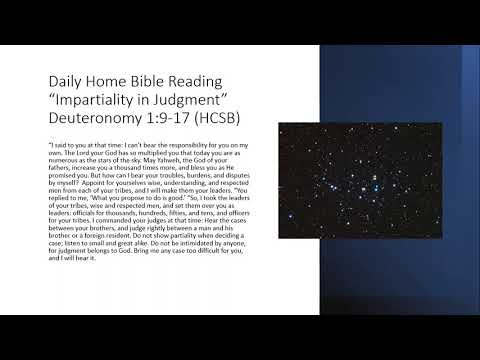Impartiality in Judgment - Deuteronomy 1:9-17