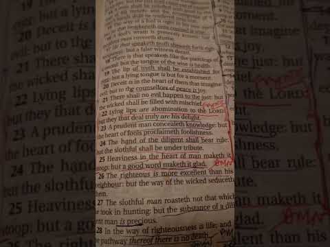 The Living Word of God. Scripture Reading Proverbs 12:22-25 KJV