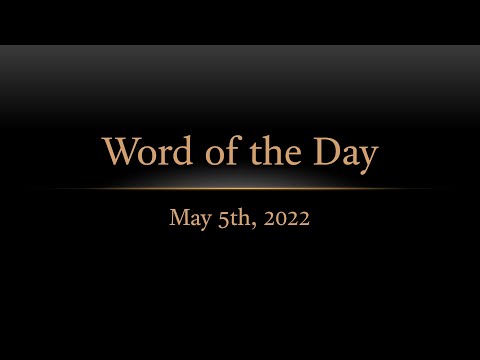 TURFJC Word of the Day for May 5th, 2022: Psalm 99:8
