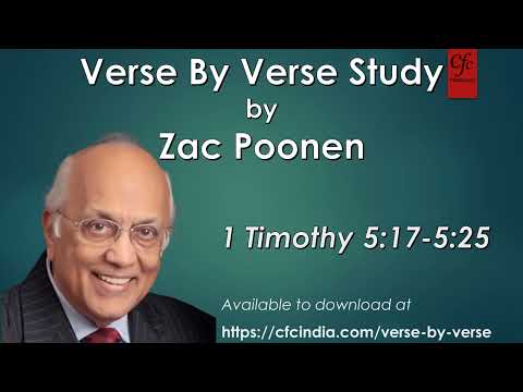 26. 1 Timothy 5:17 to 5:25 - Zac Poonen - Verse By Verse Study