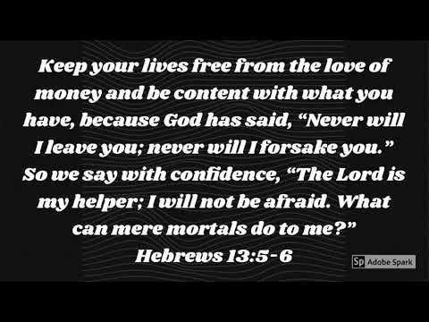 Hebrews 13:5-6
