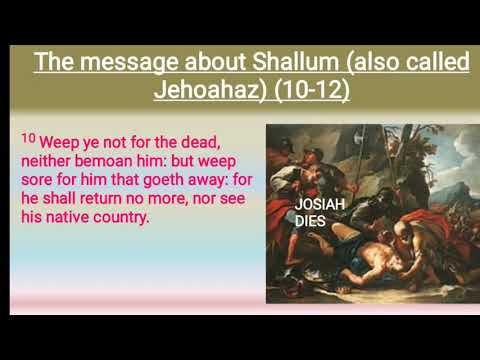 Jeremiah 22:1-12 English Bible Study