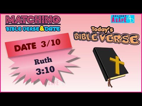 Date 3/10 | Ruth 3:10 | Matching Bible Verse - Today's Date | Daily Bible verse