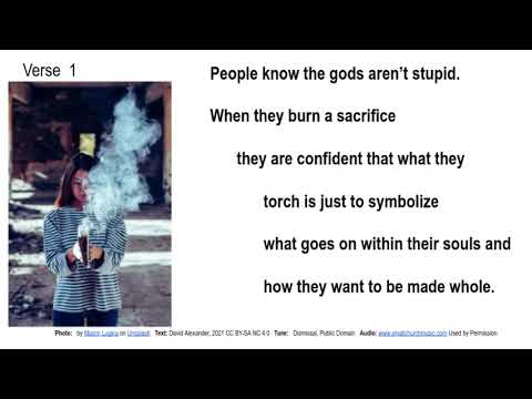 Leviticus 22:2-9   People Know the gods Aren't Stupid