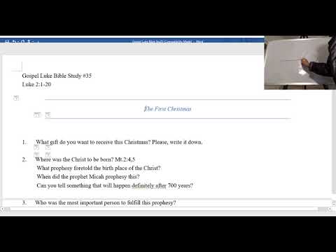 Boksoon Kim Bible Study Luke 2:1-20 the first Christmas