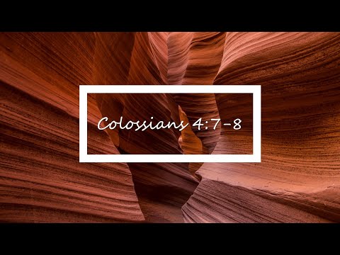 Colossians 4:7-8