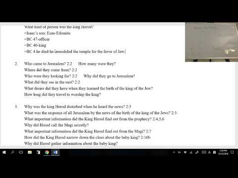 Boksoon Kim Bible Study Matthew 2:1-12 The visit of the Magi