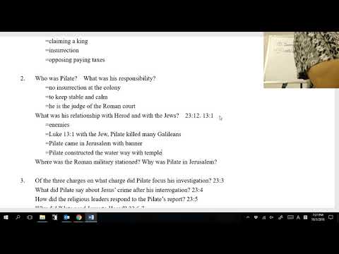 Boksoon Kim Bible Study Luke 23:1-25 Jesus before Pilate and Herod