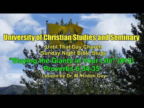 "Slaying the Giants in Your Life"  (#12)  Proverbs 6:34-35