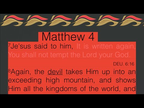 024. 3rd final wilderness temptation & Jesus' answer. Matthew 4:7-11, Mark 1:13, Luke 4:5-8 & 12-13