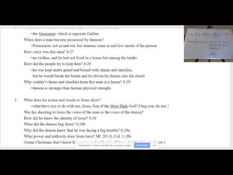 Boksoon Kim Bible Study Luke 8:26-39 Jesus Heals a Man with a Demon