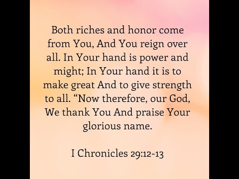 FGPC USA Online Service - Bro.Joseph - I Chronicles 29:12‭-‬13 - April 10th, 2022 - PART 2