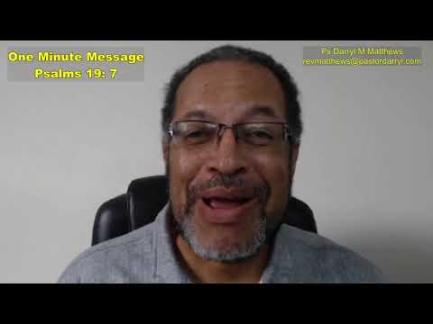 One Minute Message - In What Can You Trust? - Psalm 19: 7 #psalms #darrylmatthews