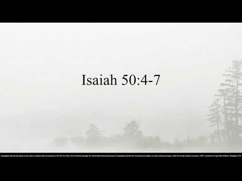 Passion Sunday – A - First Reading - Isaiah 50:4–7 – My face I did not shield