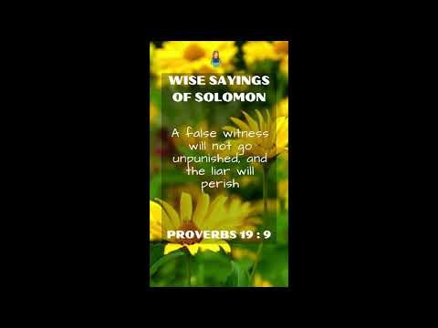 Proverbs 19:9 | NRSV Bible - Wise Sayings of Solomon