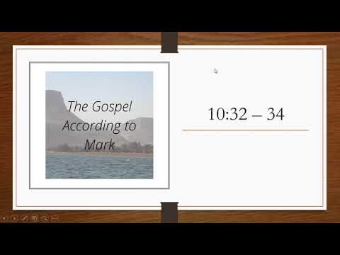 Study of Mark 10:32-34