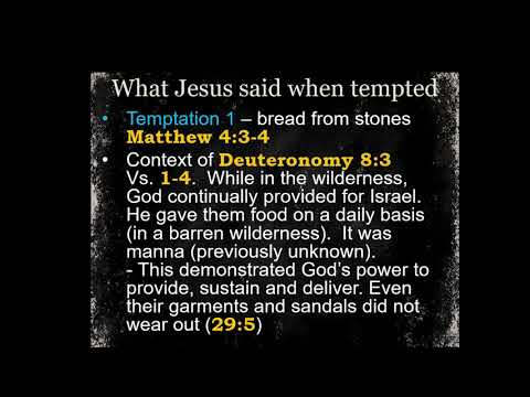 How Jesus Used Scripture When Tempted - Matthew 4:1-11