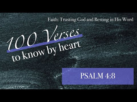 In Peace I Will Lie Down (Psalm 4:8) - a Bible memory verse song