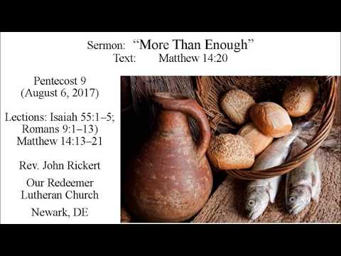 Matthew 14:20 More Than Enough